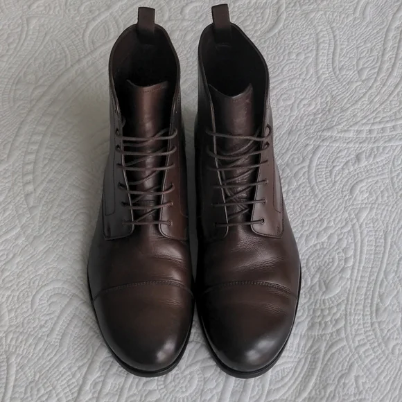 Prada Men's Brown Lace-up Boots